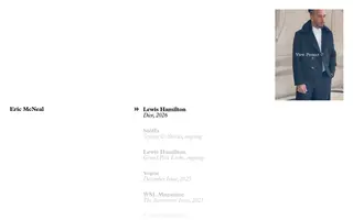 Eric McNeal homepage website preview