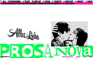 Prosanova homepage website preview