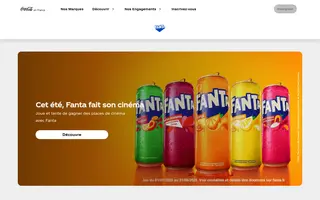 Fanta homepage website preview