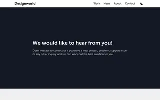 Designworld homepage website preview