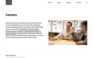 Ayers Saint Gross homepage website preview