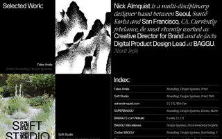 Nick Almquist homepage website preview