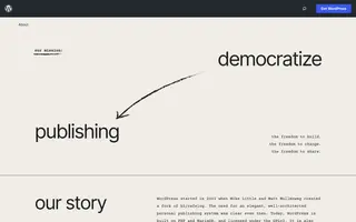 WordPress homepage website preview