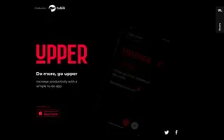 Upper homepage website preview