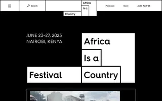 Africa Is a Country homepage website preview