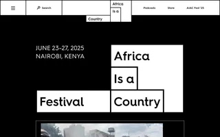 Africa Is a Country homepage website preview