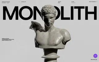 Monolith Studio homepage website preview