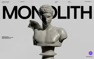 Monolith Studio homepage website preview