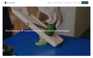 Écotable homepage website preview