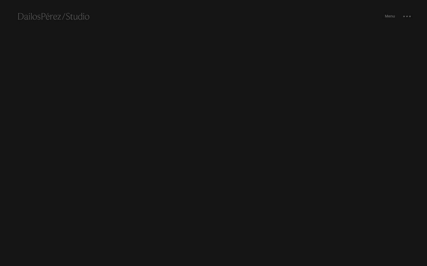 The desktop version features a minimalist dark theme with white typography. The layout includes a navigation menu at the top, a large headline about Branding and Packaging Design, followed by several paragraphs of descriptive text and a structured list of services divided into Branding, Packaging, and Digital Design.