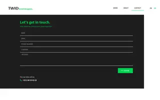 TWID homepage website preview