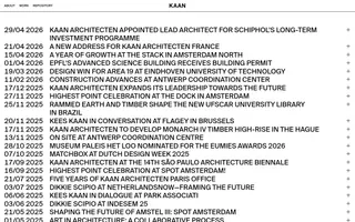KAAN Architecten homepage website preview