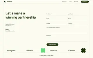 Litebox homepage website preview