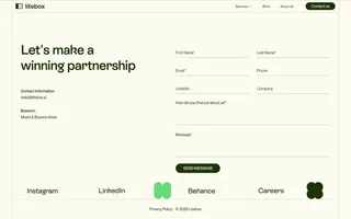 Litebox homepage website preview