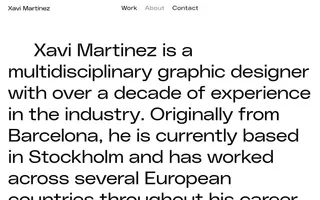 Xavi Martinez homepage website preview