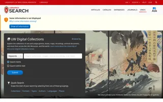 UW Digital Collections homepage website preview