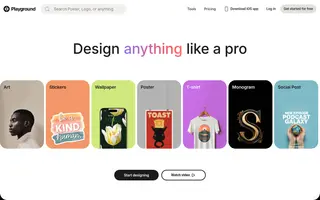 Playground homepage website preview