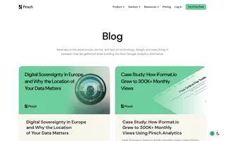 Pirsch Analytics homepage website preview
