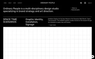 Ordinary People homepage website preview