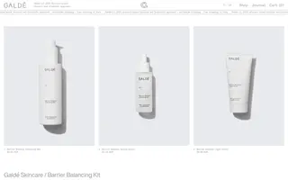 Galdé homepage website preview