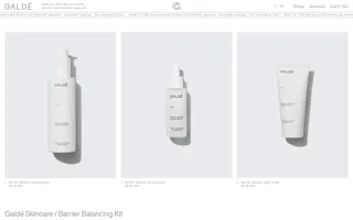 Galdé homepage website preview