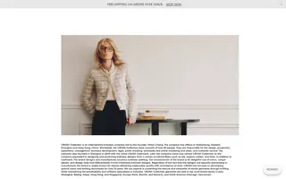 Crush Collection homepage website preview