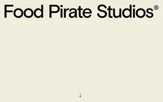 Food Pirate Studios homepage website preview