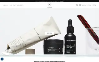 Blind Barber homepage website preview