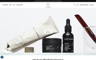Blind Barber homepage website preview