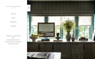 Kristin Peake Interiors homepage website preview