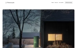 Photoncycle homepage website preview