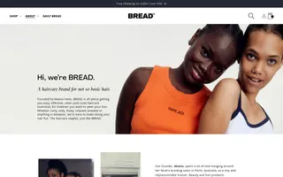Bread Beauty Supply homepage website preview