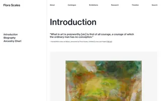 Flora Scales homepage website preview