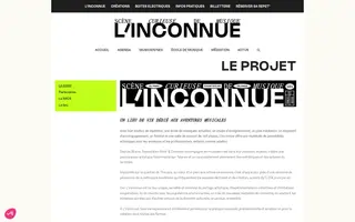 L'Inconnue homepage website preview