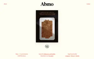 Abmo homepage website preview