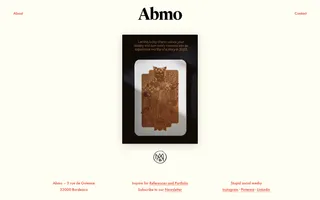 Abmo homepage website preview
