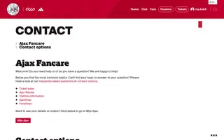 Ajax homepage website preview