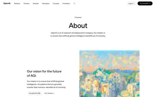 Open AI homepage website preview
