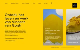 Van Gogh Museum homepage website preview