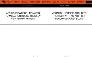 McCahon House homepage website preview