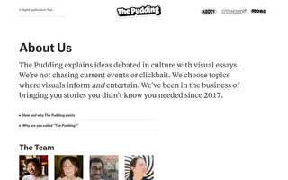 Pudding homepage website preview