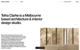 Telha Clarke homepage website preview