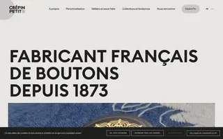 Crépin Petit homepage website preview
