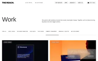 The Reach homepage website preview