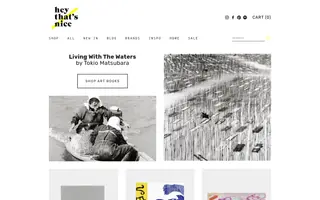 Hey That's Nice homepage website preview