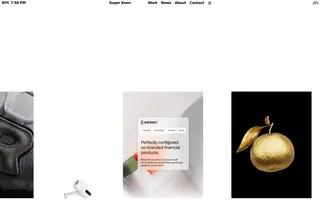 Super Keen homepage website preview