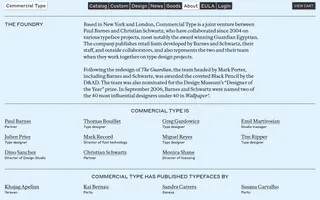 Commercial Type homepage website preview