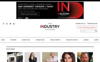 TheIndustry.fashion homepage website preview