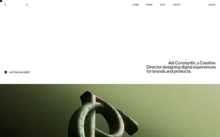 Adi Constantin homepage website preview