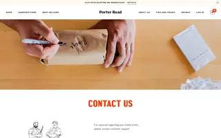 Porter Road homepage website preview